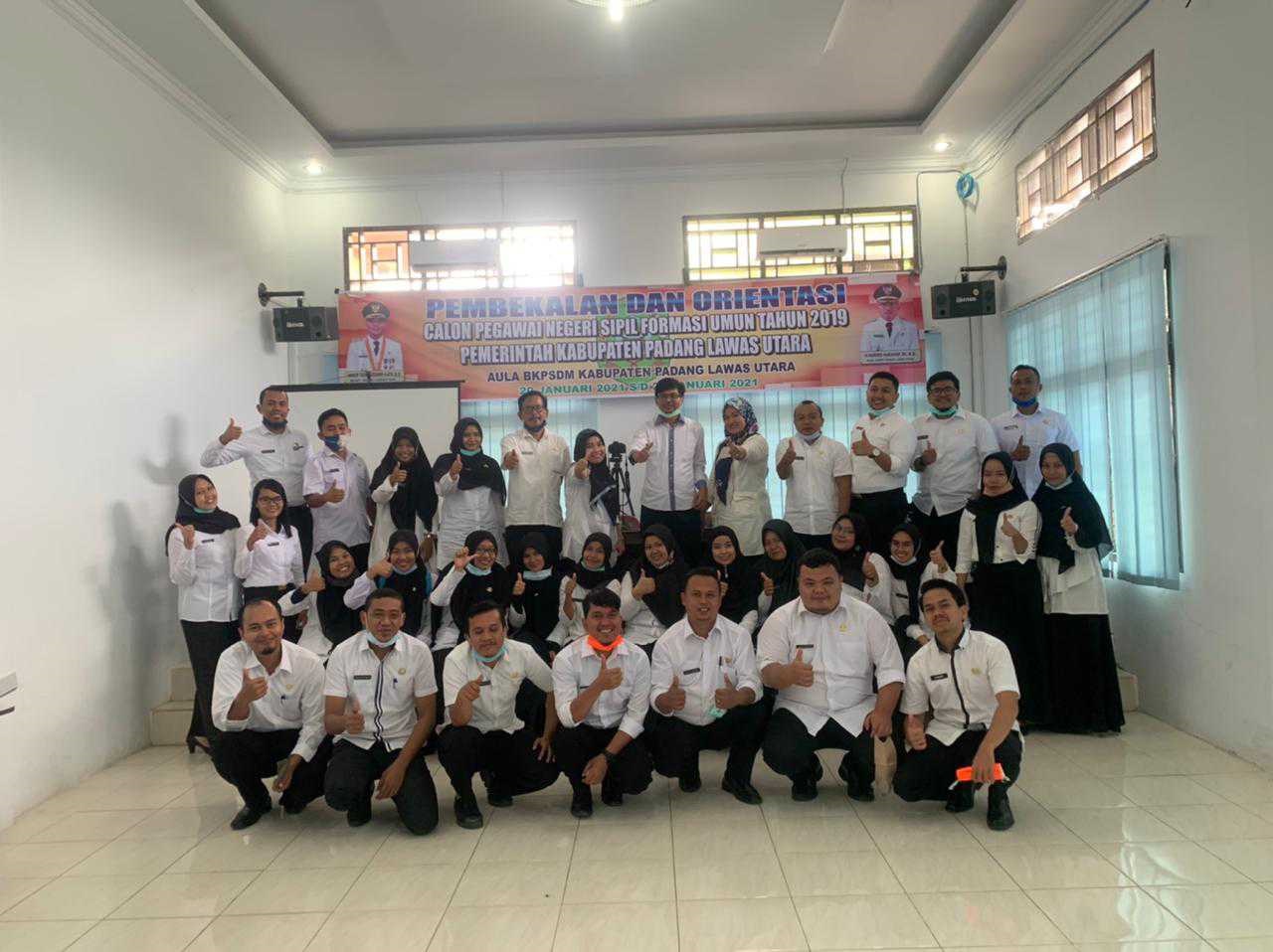 Pembekalan dan Orientasi CPNS Tahun 2019 Kabupaten Padang Lawas Utara